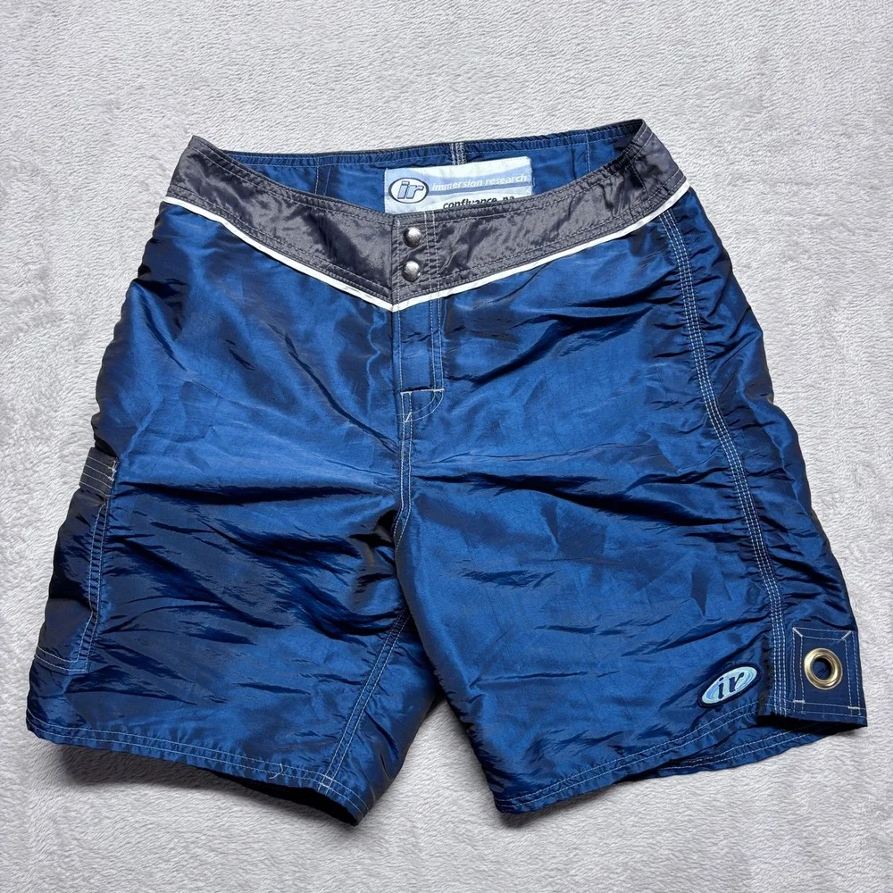 Immersion Research Board Shorts Mens 32 Technical Blue Grey Surf EUC
